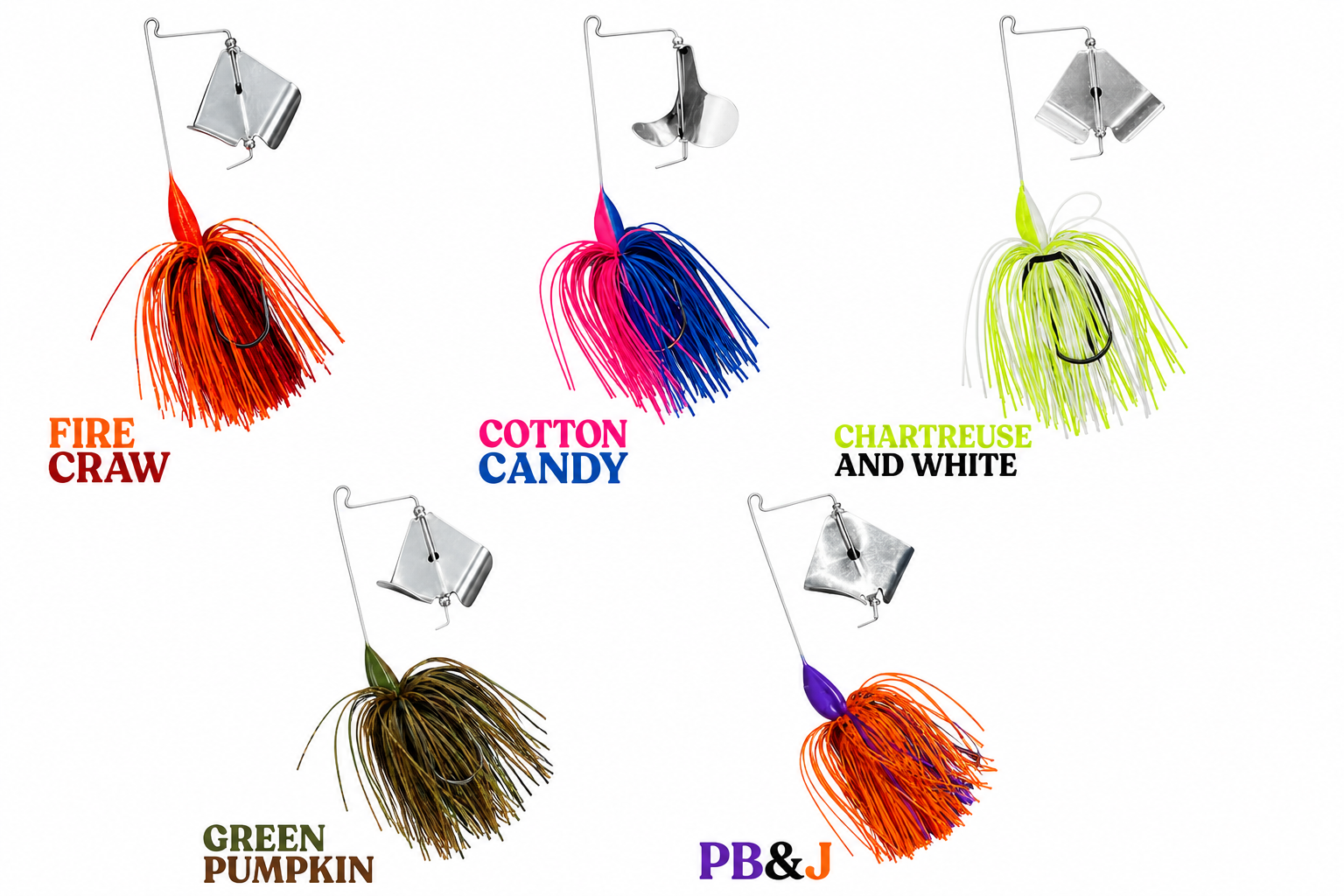 hand tied lead free buss baits